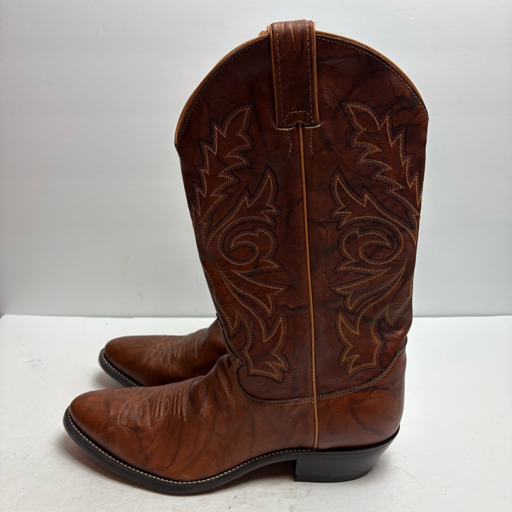JUSTIN MEN'S MARBLED DEERLITE WESTERN BOOTS - ROUND TOE Cowboy NWT 9.5D 1560